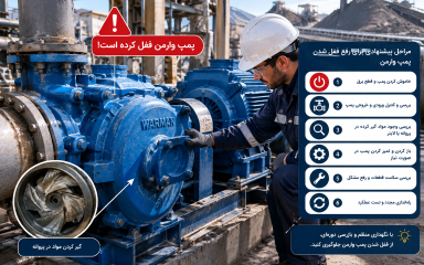 اگر پمپ وارمن در حین کار قفل کند، چه باید کرد؟